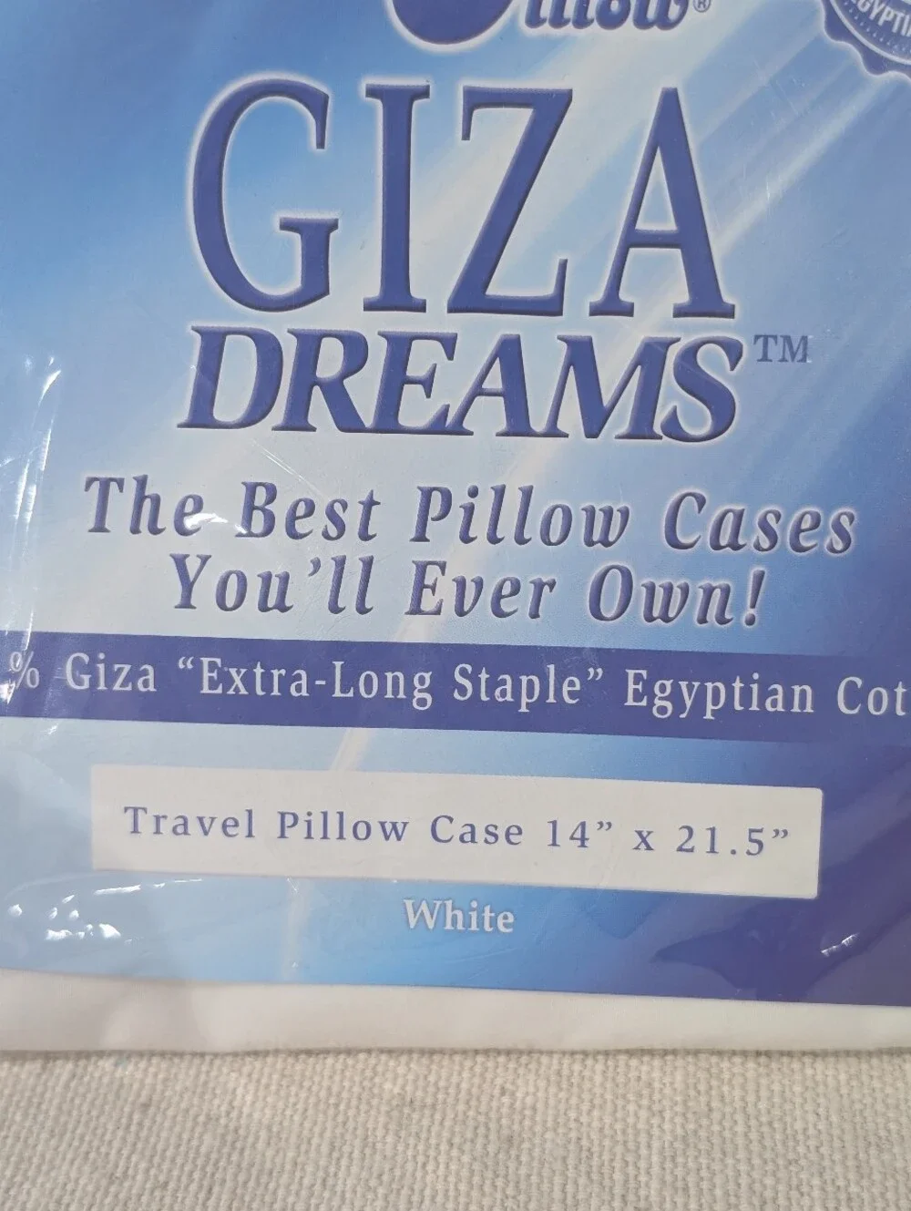 New My Pillow Giza Dream Travel Pillowcase 14” X 21.5” Egyptian Cotton x1 Piece